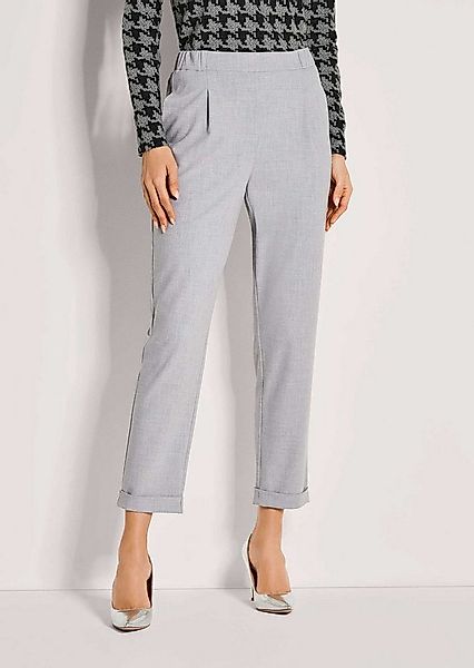 MADELEINE Schlupfhose Kurzgröße: Elastische Bundfaltenhose, 7/8-Länge Chino günstig online kaufen