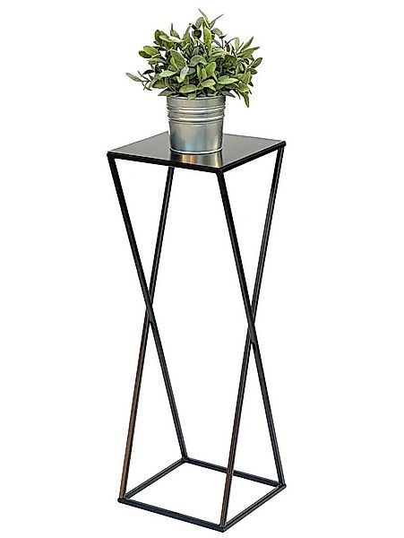 DanDiBo Blumenhocker Metall Schwarz Eckig 68 cm Blumenständer Beistelltisch günstig online kaufen