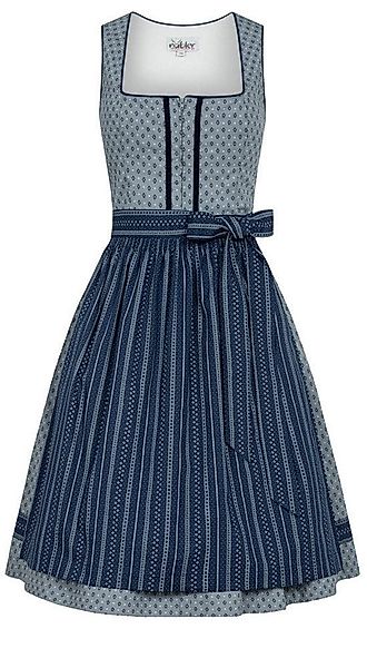 Nübler Trachtenkleid Midi Dirndl Franzi in Grafit von Nübler günstig online kaufen