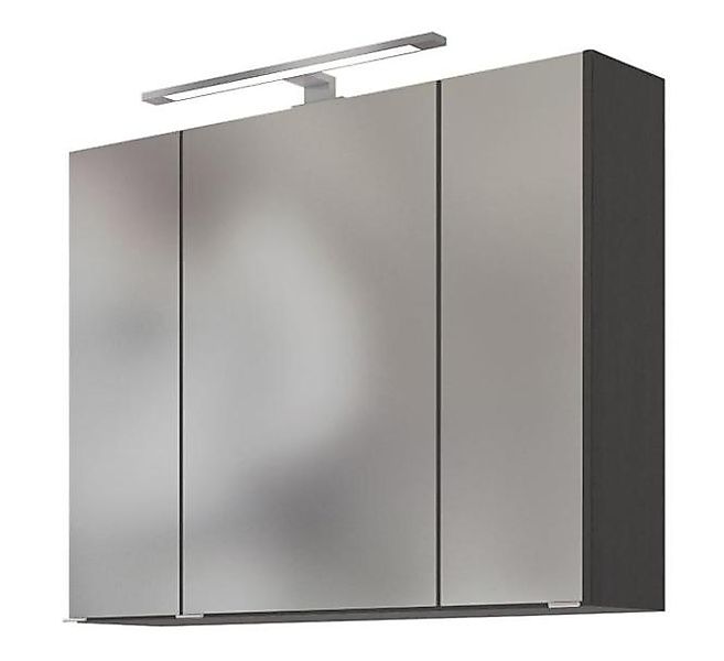 3D-Spiegelschrank 80 AREZZO von Held Möbel Graphit günstig online kaufen