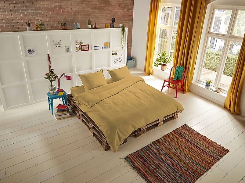 hip Bettwäsche "Hip Uni" 2 Stk. tlg. 100% Baumwolle, Mako-Satin, 135x200, U günstig online kaufen