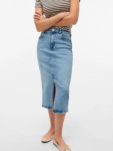 Vero Moda Jeansrock "VMNATALIE HR MIDI DNM SKIRT MIX NOOS" günstig online kaufen