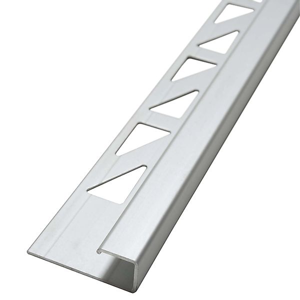 Dalsys Fliesenschiene Aluminium 2,5m x 125mm Eckprofil Chrome günstig online kaufen
