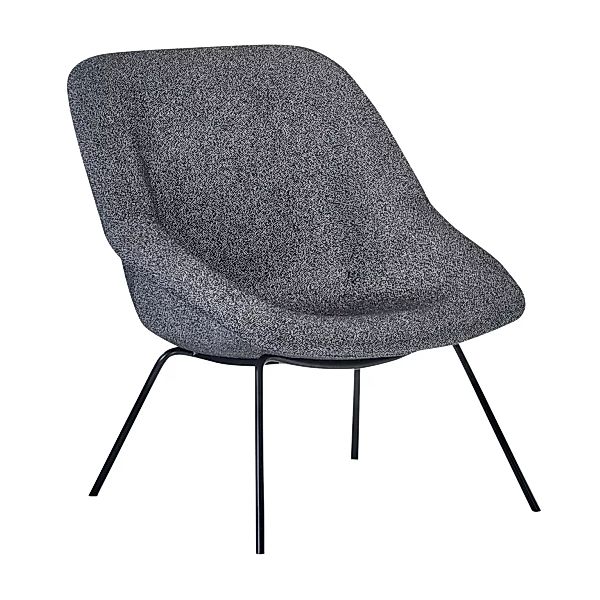 Richard Lampert - H 55 Sessel Gestell schwarz - grau/Stoff Rohi Sera Marmo/ günstig online kaufen