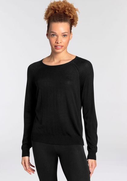 Flashlights Rundhalspullover in Feinstrick mit Raglanärmeln günstig online kaufen