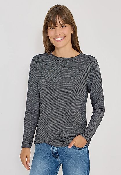 Cecil Langarmshirt aus Baumwolle mit Stretchante günstig online kaufen