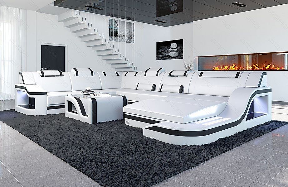 Sofa Dreams Wohnlandschaft XXL Ledersofa Palermo günstig online kaufen