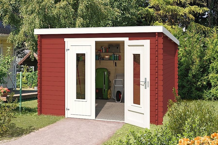 LASITA MAJA Gartenhaus "Sacramento", Blochbohlenhaus 28mm, Fundamentmass 29 günstig online kaufen