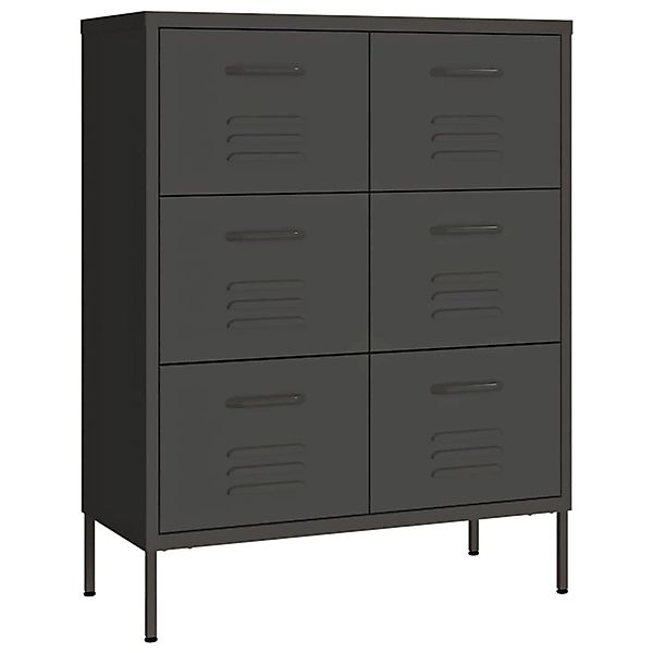 Schubladenschrank Anthrazit 80x35x101,5 Cm Stahl günstig online kaufen