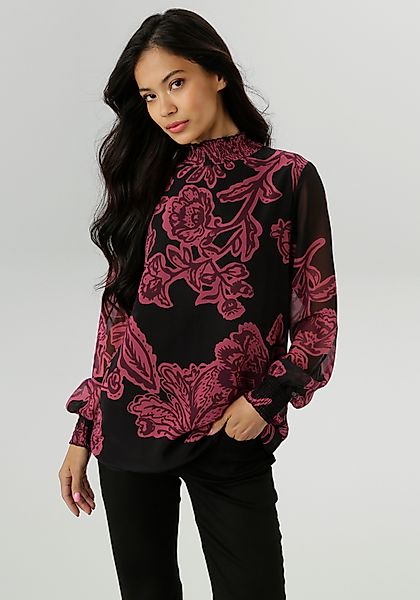 Aniston SELECTED Schlupfbluse mit Blüten- und günstig online kaufen