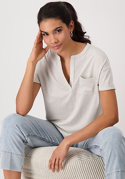 Monari Kurzarmshirt Mit V-Ausschnitt günstig online kaufen