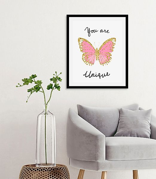queence Bild "You are unique", Schriftzüge-Schriftzug-Sprüche & Texte-Motiv günstig online kaufen