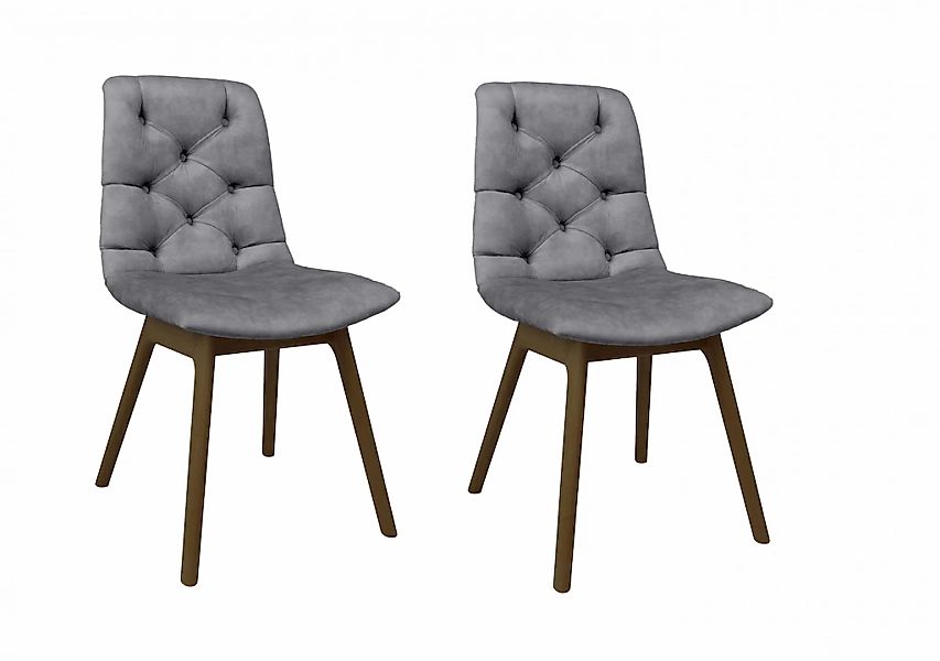 andas Esszimmerstuhl "Ramon" (Set) 2 Stk. Samt mit Massivholzbeinen, in ver günstig online kaufen