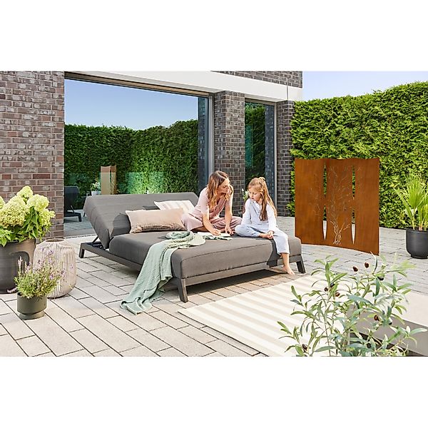 HOME DELUXE Doppelliege Sonnenliege VALENCIA, Gartenlounge mit bequemer Pol günstig online kaufen