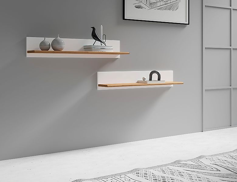 Home affaire Wandregal Ribe,2er Set,teilmassiv mit günstig online kaufen