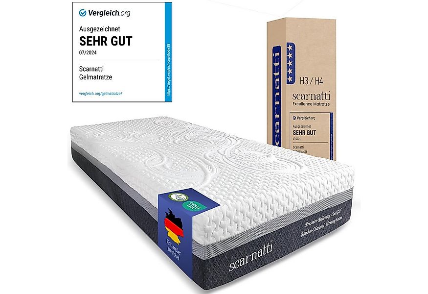 Visco-Matratze Scarnatti™ Gel Memory Foam 18 cm hoch – 7 Zonen Druckentlast günstig online kaufen