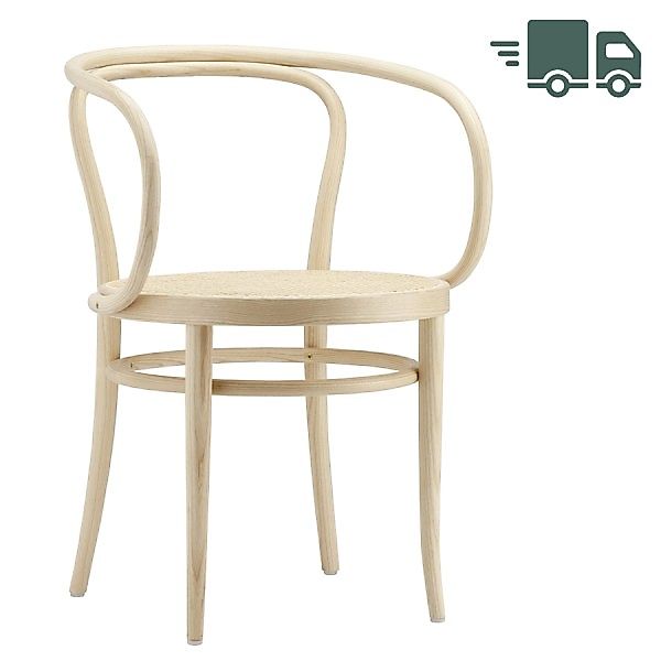 THONET 209 Bugholzarmlehnenstuhl | Rohrgeflecht-Sitz | Esche Pure Materials günstig online kaufen