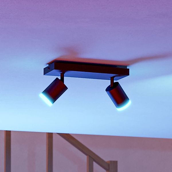 EGLO connect Smart-LED-Spot Melitello-Z, 2-flg., schwarz günstig online kaufen