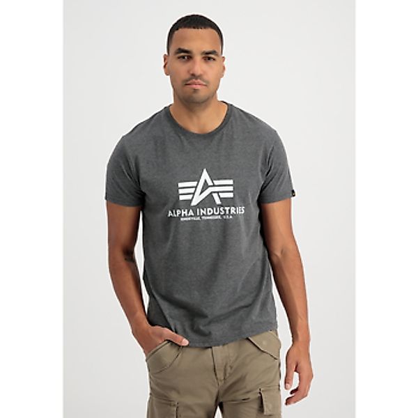 Alpha Industries  T-Shirts & Poloshirts Basic T-Shirt BL - charcoal heather günstig online kaufen