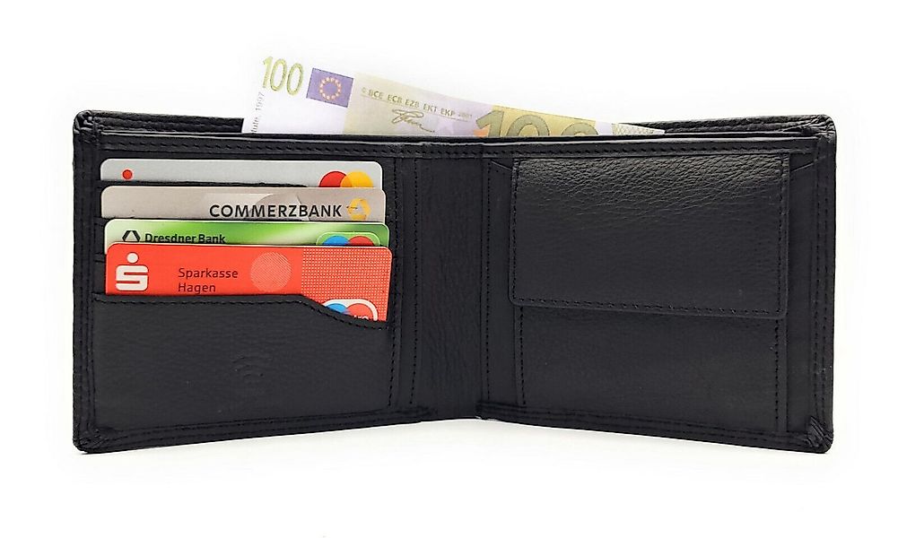 Lemasi Geldbörse minimalistisches echt Leder Herren Portemonnaie mit RFID S günstig online kaufen