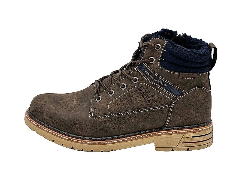 Nowaland Herren Bootsschuh Winterstiefel Schnürung & Reißverschluss, Rutsch günstig online kaufen