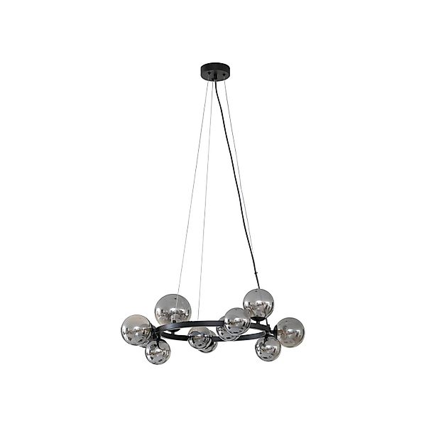Lucande Pendelleuchte Naelen 10020477 Modern in Schwarz aus Metall 11-flamm günstig online kaufen
