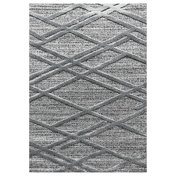 Ayyildiz Hochflorteppich Pisa 4706 Grau 140 cm x 200 cm günstig online kaufen
