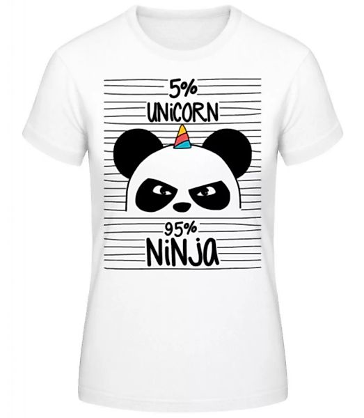 5% Unicorn 95% Ninja · Frauen Basic T-Shirt günstig online kaufen