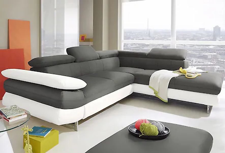 INOSIGN Ecksofa "Solution L-Form" mit Arm- & Kopfteilverstellung, wahlweise günstig online kaufen