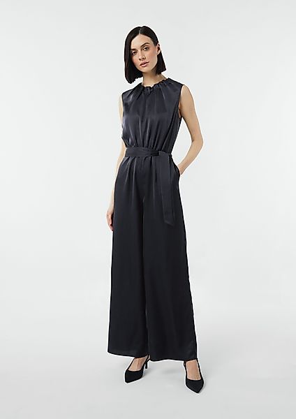 Comma Overall Satin-Jumpsuit mit Faltendetails und günstig online kaufen