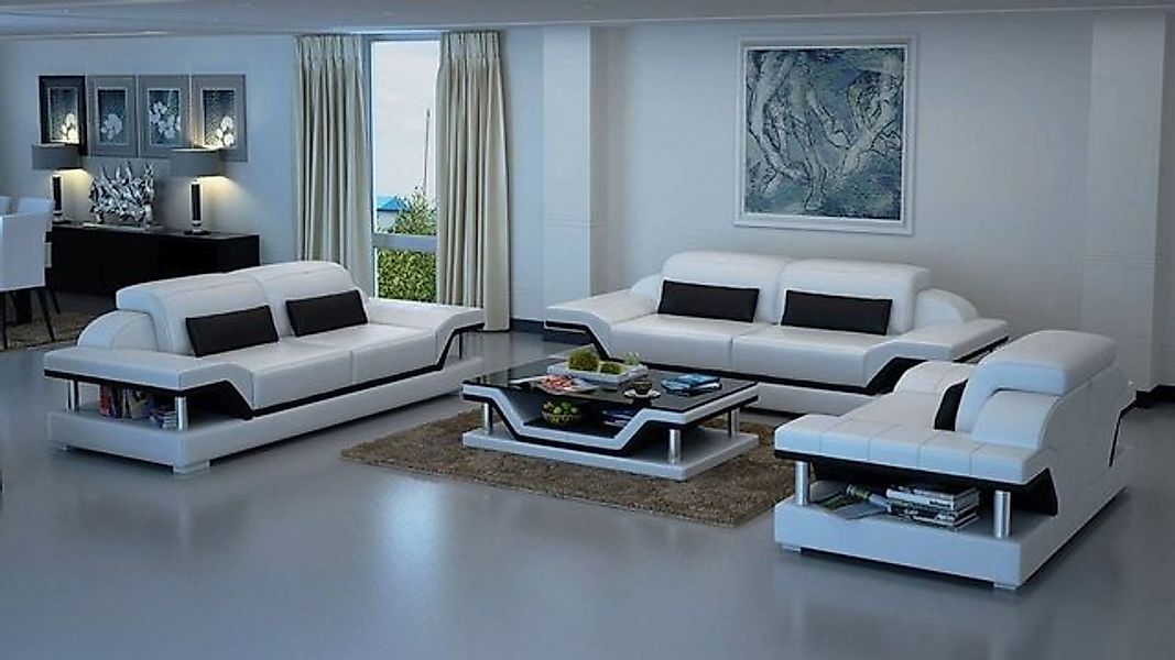 JVmoebel Sofa Moderne Weiße Couchgarnitur 3+1+1 Sitzer Set Sofas Neu, Made günstig online kaufen