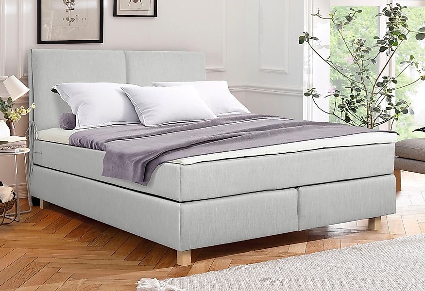 Home affaire Boxspringbett »Nele« inkl. Topper im schlichtem Design günstig online kaufen