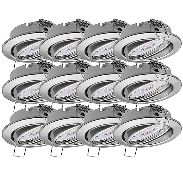Oktaplex 12er Set Einbauspot Dijon inkl. LED Modul Dimmbar Warmweiß Edelsta günstig online kaufen