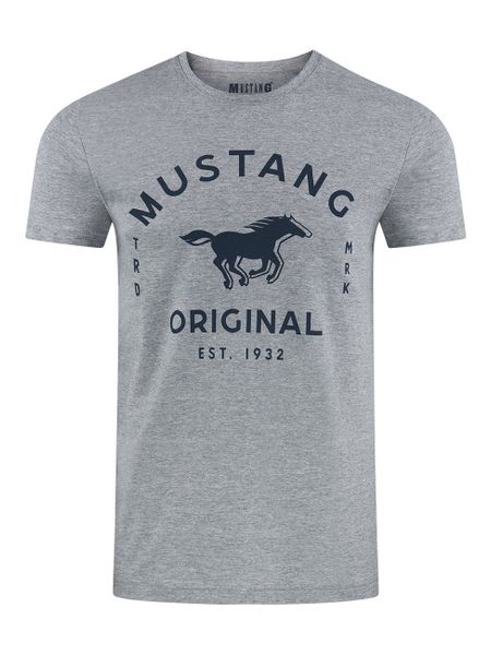 MUSTANG T-Shirt Herren Printshirt Regular Fit günstig online kaufen