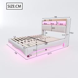 Celya Polsterbett Multifunktionales Stauraumbett mit LED-Licht, günstig online kaufen
