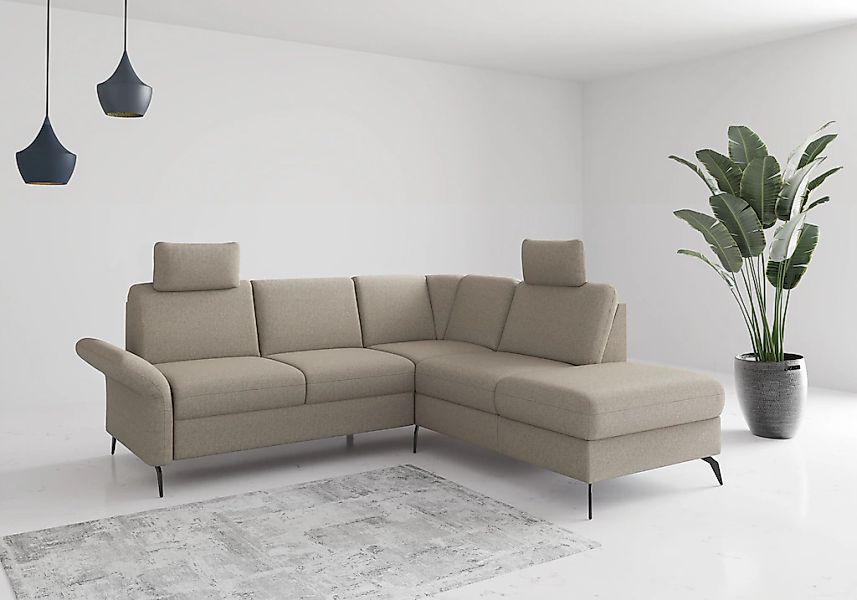 Home affaire Ecksofa "Rochelle", optional: Armteilverstellung, klappbar, Be günstig online kaufen