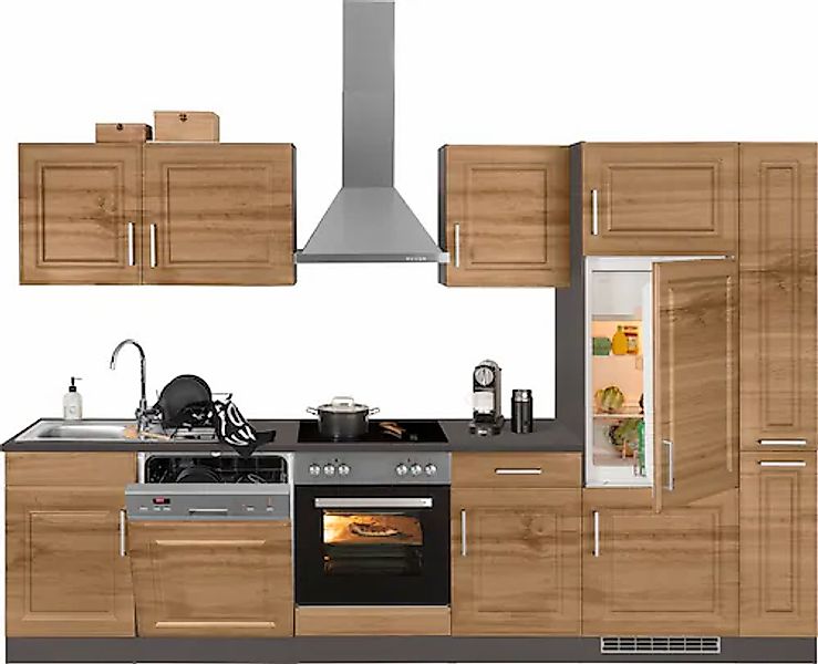 HELD MÖBEL Küchenzeile »Stockholm«, Breite 310 cm, mit hochwertigen MDF Fro günstig online kaufen
