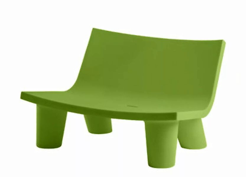 Gartensofa 2-Sitzer Low Lita Love plastikmaterial grün - Slide - Grün günstig online kaufen
