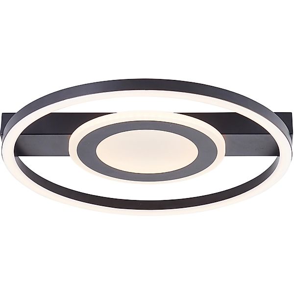 Brilliant LED-Deckenleuchte Maureen 2900,m Schwarz 37 cm x 37 cm günstig online kaufen