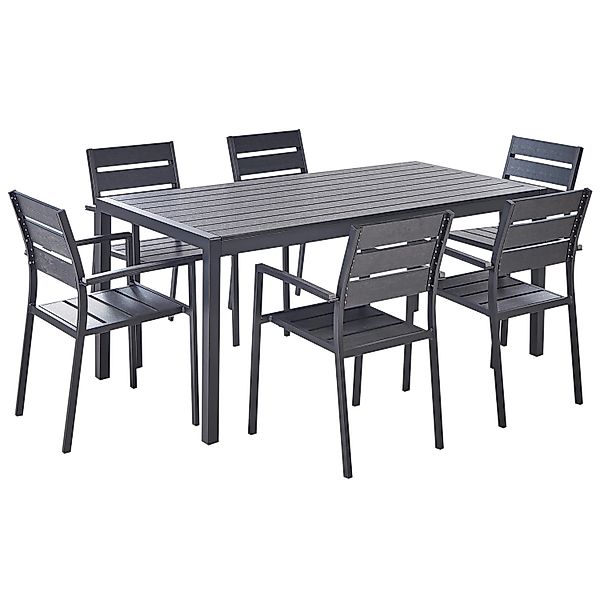 Beliani Gartentisch Set VERNIO Schwarz günstig online kaufen