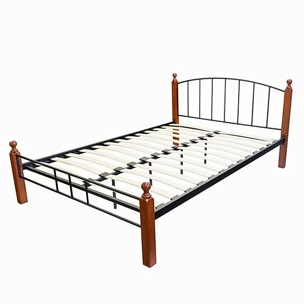 Homestyle4u Metallbett 140 160 x 200 Bettgestell Doppelbett Bettrahmen mit günstig online kaufen