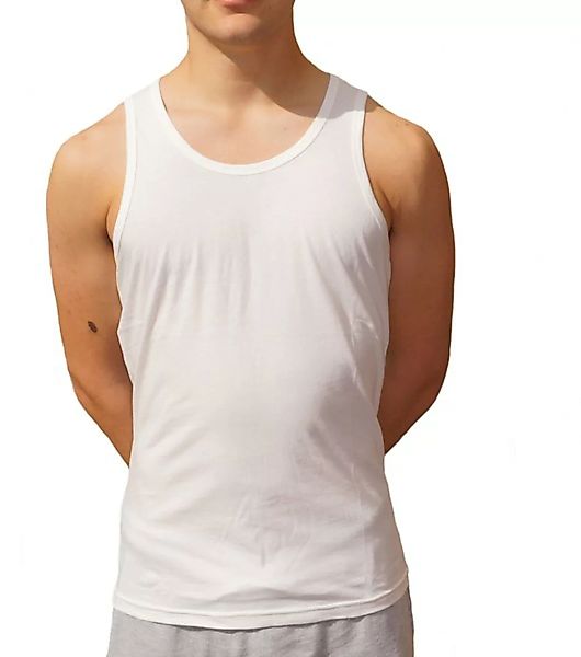 Herren Tanktop 4 Farben Unterhemd Bio-baumwolle Achselhemd günstig online kaufen