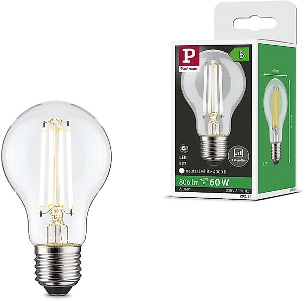 Paulmann LED-Leuchtmittel »Eco-Line Filament 230V LED Birne E27 806lm 4,3W günstig online kaufen