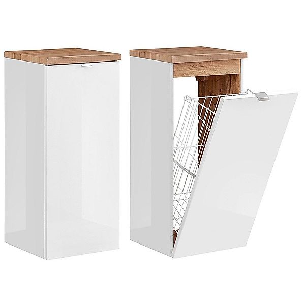 Lomadox Unterschrank TOSKANA-56 Badezimmer mit Wäschekorb günstig online kaufen