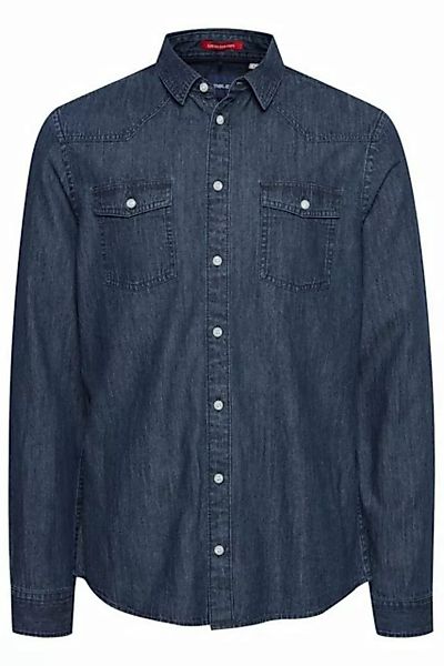 Blend Langarmhemd Meliertes Langarm Jeans Hemd aus Baumwolle BHANTES 4237 i günstig online kaufen