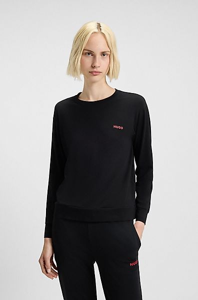 HUGO Langarmshirt regular fit, Rundhals, kontrastfarbener günstig online kaufen