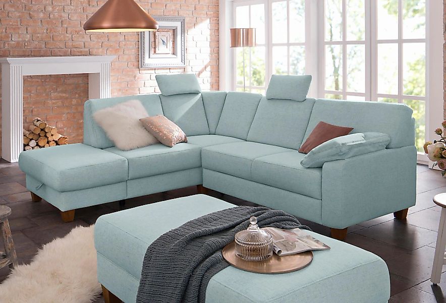 Home affaire Ecksofa »Belfort L-Form« mit Federkern, wahlweise mit Bettfunk günstig online kaufen