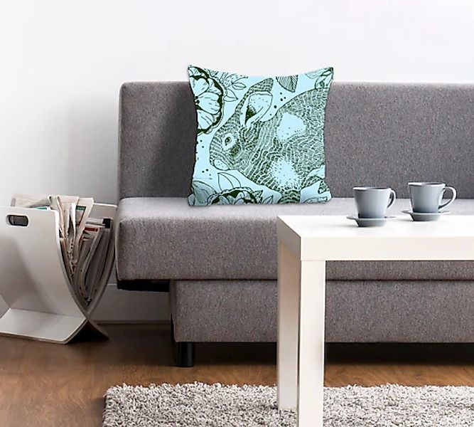 queence Dekokissen »Héloïse« mit einem grünen Hasen günstig online kaufen