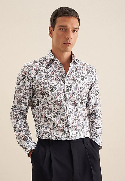 seidensticker Businesshemd "Shaped" Shaped 1/1 Kentkragen Druck günstig online kaufen