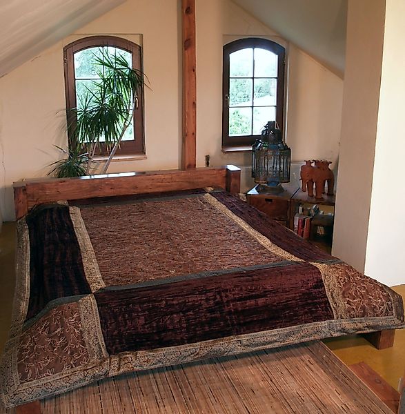Guru-Shop Tagesdecke Brokat- Samtdecke, Tagesdecke, Bettüberwurf günstig online kaufen